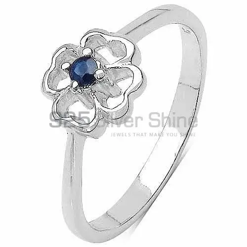 925 Sterling Silver Handmade Rings In Dyed Blue Sapphire Gemstone Jewelry 925SR3249_0