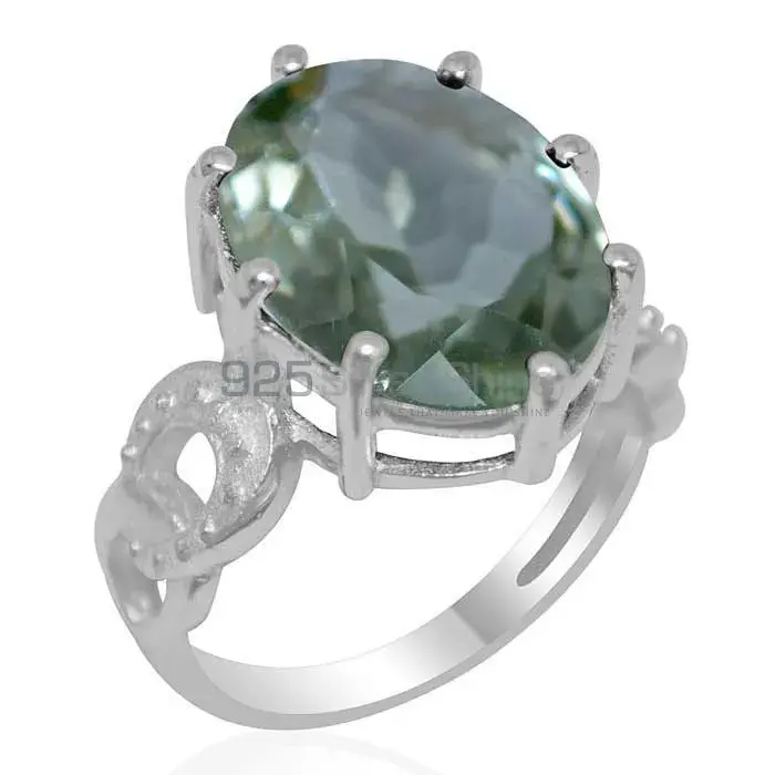 Green Amethyst Sterling Silver Rings 925SR1882