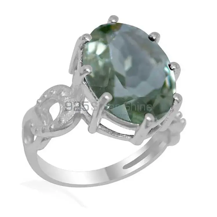 Green Amethyst Sterling Silver Rings 925SR1882_0