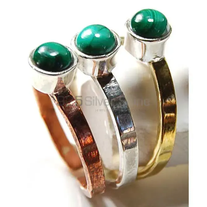 925 Sterling Silver Handmade Rings In Malachite Gemstone Jewelry 925SR3722_0