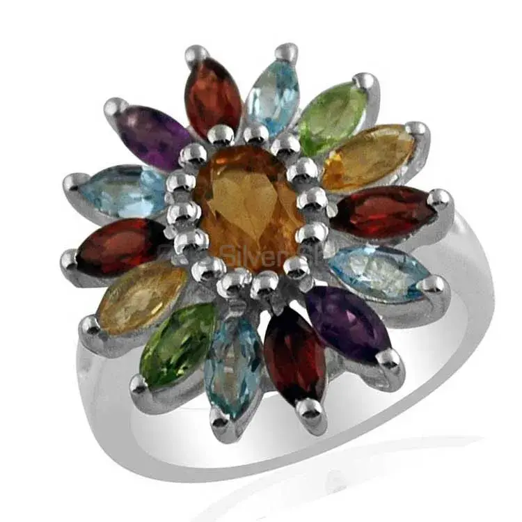 925 Sterling Silver Handmade Rings In Multi Gemstone Jewelry 925SR1420
