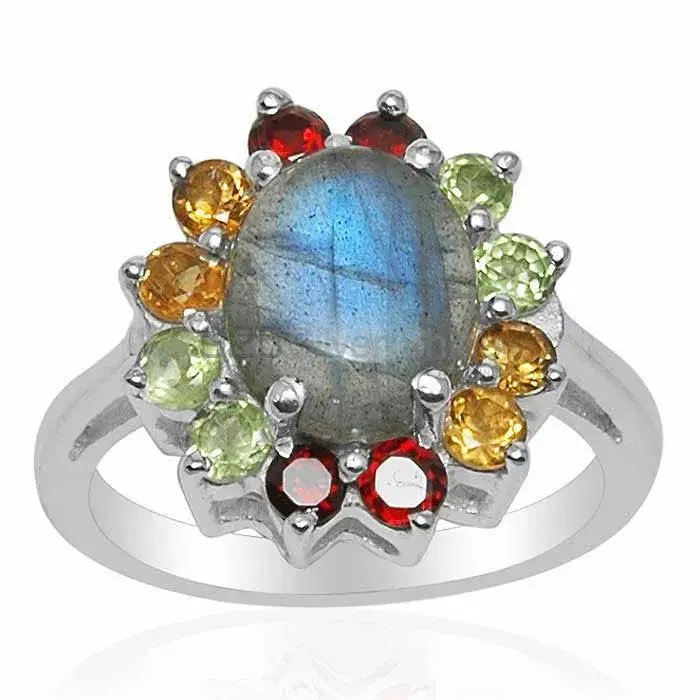 Unique 925 Sterling Silver Handmade Rings Manufacturer In Multi Gemstone Jewelry 925SR1499