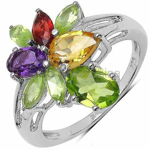 Unique 925 Sterling Silver Handmade Rings Manufacturer In Multi Gemstone Jewelry 925SR3328