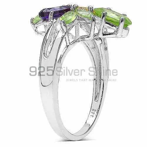 925 Sterling Silver Handmade Rings In Multi Gemstone Jewelry 925SR3328_1