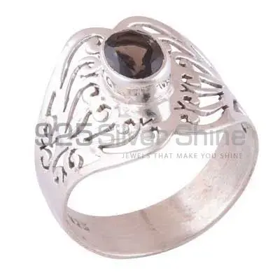 Unique 925 Sterling Silver Handmade Rings Manufacturer In Smoky Quartz Gemstone Jewelry 925SR3565