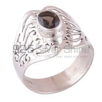 925 Sterling Silver Handmade Rings In Smoky Quartz Gemstone Jewelry 925SR3565_0