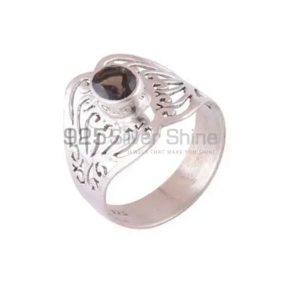 Unique 925 Sterling Silver Handmade Rings Manufacturer In Smoky Quartz Gemstone Jewelry 925SR3565_0