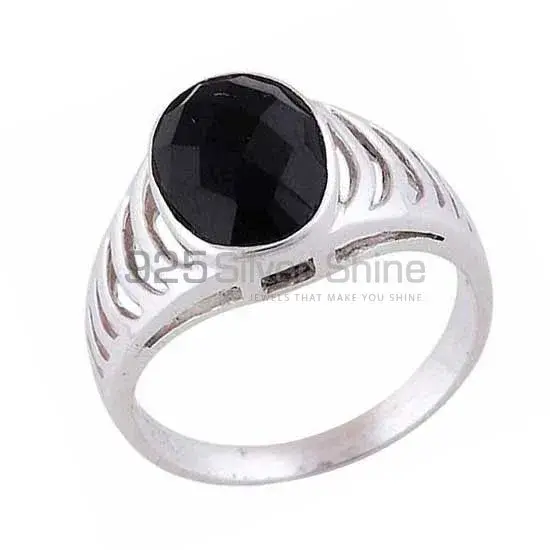 925 Sterling Silver Handmade Rings In Black Onyx Gemstone Jewelry 925SR3575_1