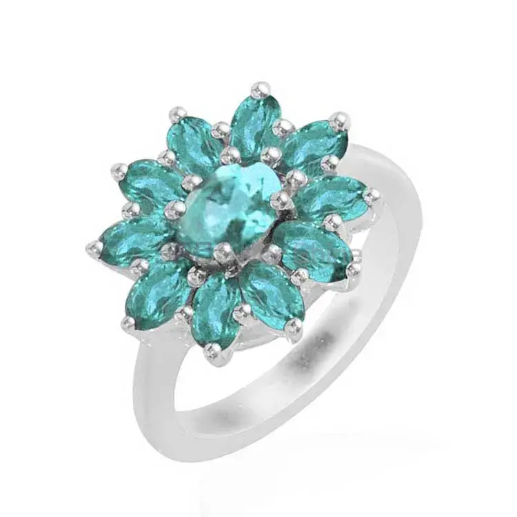 925 Sterling Silver Handmade Rings In Blue Topaz Gemstone Jewelry 925SR1746_1