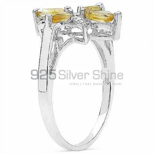 Unique 925 Sterling Silver Handmade Rings Suppliers In Citrine Gemstone Jewelry 925SR3165_0