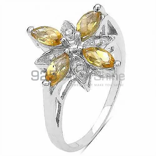 Unique 925 Sterling Silver Handmade Rings Suppliers In Citrine Gemstone Jewelry 925SR3165_1
