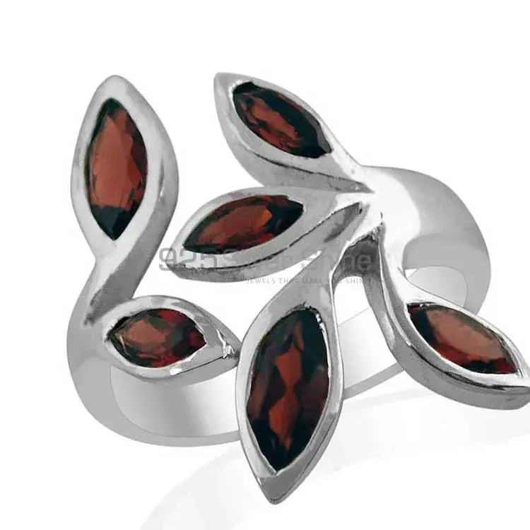 Unique 925 Sterling Silver Handmade Rings Suppliers In Garnet Gemstone Jewelry 925SR1430