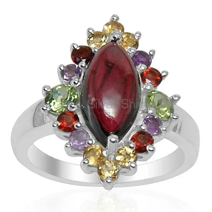 Unique 925 Sterling Silver Handmade Rings Suppliers In Multi Gemstone Jewelry 925SR1509