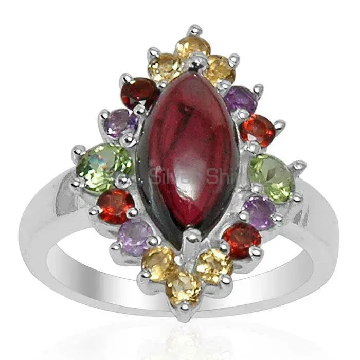 925 Sterling Silver Handmade Rings In Multi Gemstone Jewelry 925SR1509_0