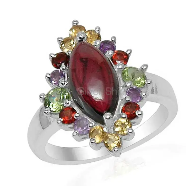 Unique 925 Sterling Silver Handmade Rings Suppliers In Multi Gemstone Jewelry 925SR1509_0