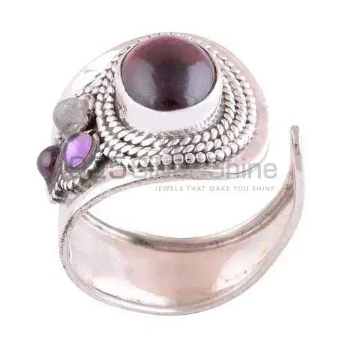 Unique 925 Sterling Silver Handmade Rings Suppliers In Multi Gemstone Jewelry 925SR3007