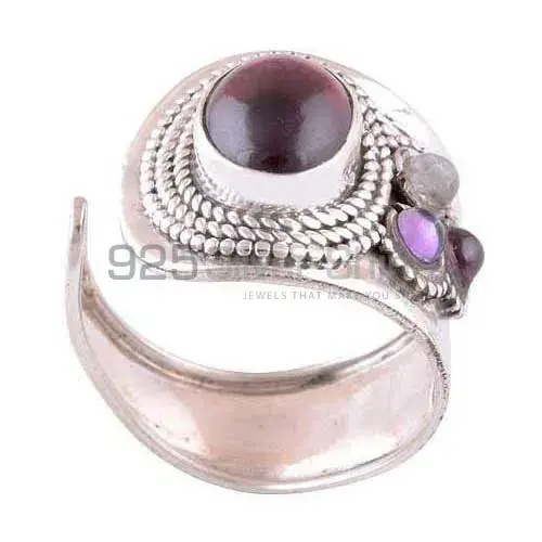 Unique 925 Sterling Silver Handmade Rings Suppliers In Multi Gemstone Jewelry 925SR3007_0
