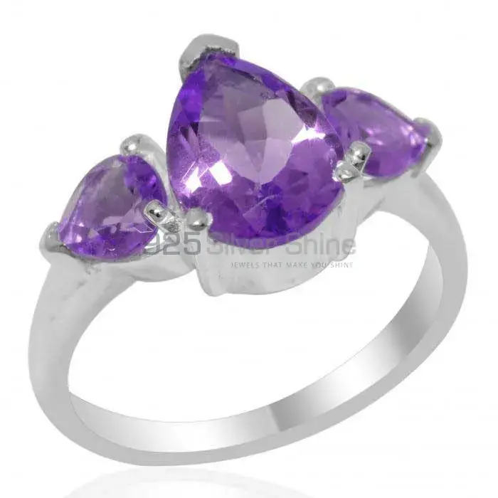 Unique 925 Sterling Silver Rings In Amethyst Gemstone Jewelry 925SR2035