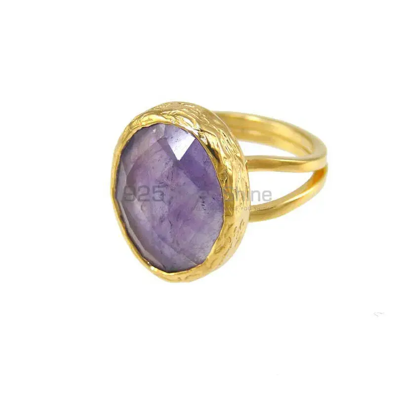 February Month Amethyst Silver Rings 925SR3796_1