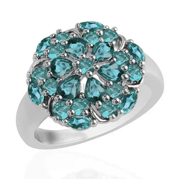 925 Sterling Silver Rings In Blue Topaz Gemstone Jewelry 925SR1731_0
