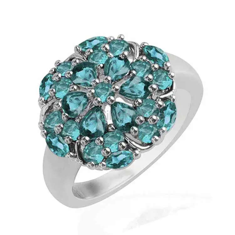 925 Sterling Silver Rings In Blue Topaz Gemstone Jewelry 925SR1731_1
