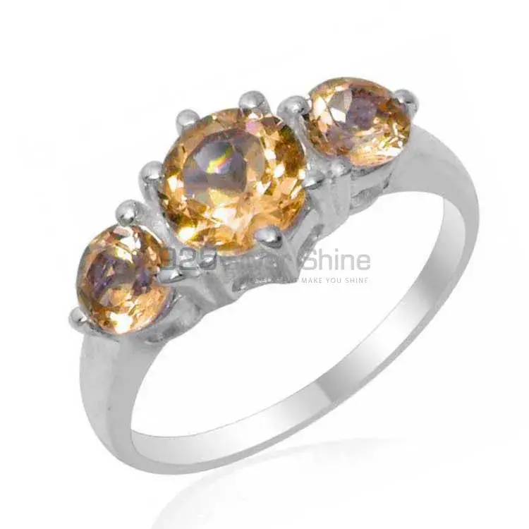 Unique 925 Sterling Silver Rings In Citrine Gemstone Jewelry 925SR1810_0