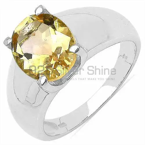 Citrine Oval Gemstone Sterling Silver Rings 925SR3150_0