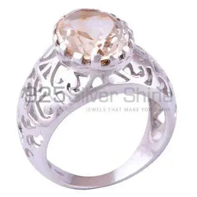 Filigree Design Sterling Silver Citrine Rings 925SR3481