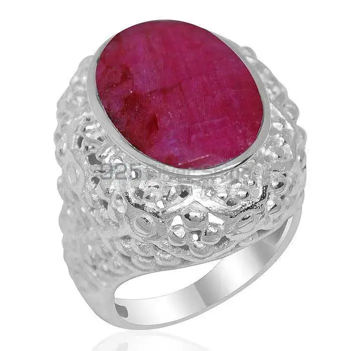 925 Sterling Silver Rings In Dyed Ruby Gemstone Jewelry 925SR1956_0