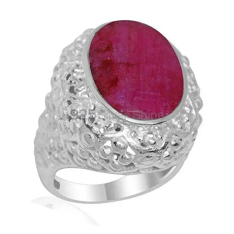 Unique 925 Sterling Silver Rings In Dyed Ruby Gemstone Jewelry 925SR1956_0