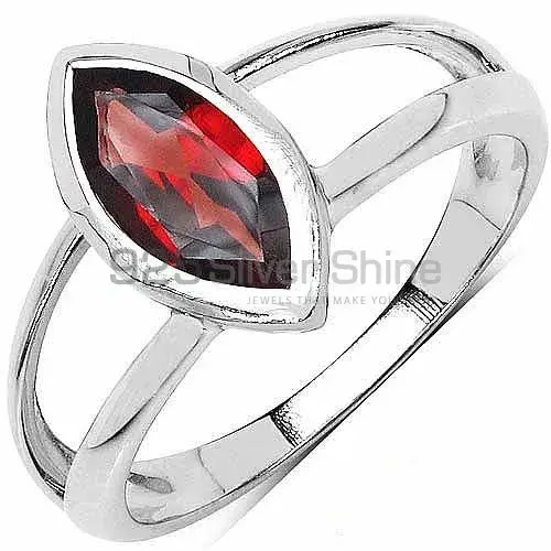 Sterling Silver Faceted Garnet Gemstone Rings 925SR3071