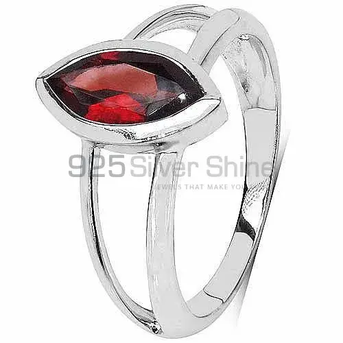 Sterling Silver Faceted Garnet Gemstone Rings 925SR3071_0