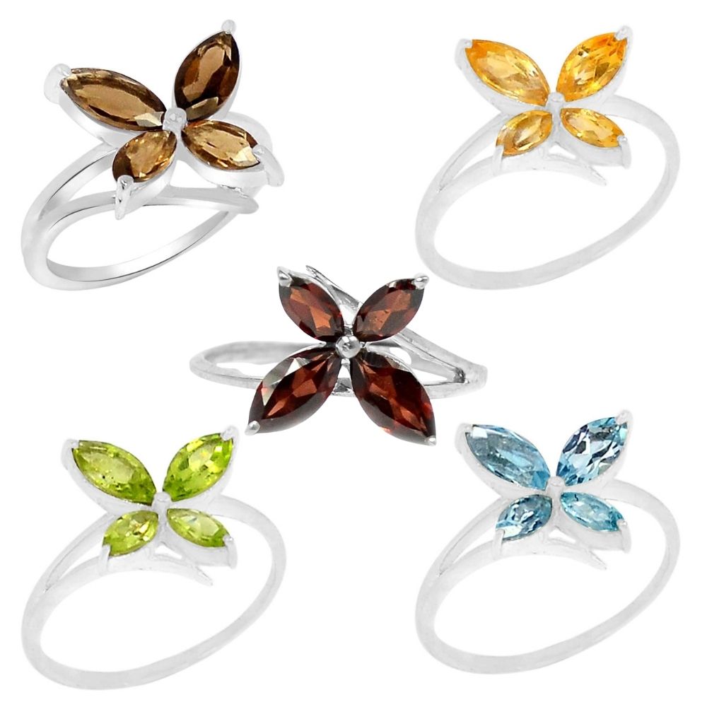 925 Sterling Silver Rings In Garnet Gemstone Jewelry 925SR890_2