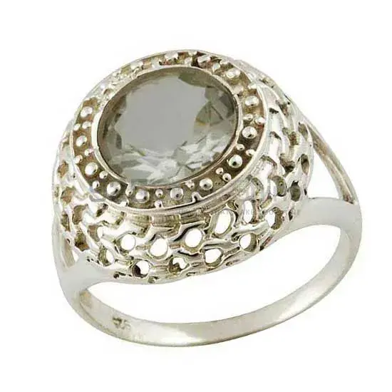 925 Sterling Silver Green Amethyst Gemstone Rings Jewelry 925SR3560_0