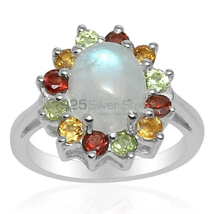 Unique 925 Sterling Silver Rings In Multi Gemstone Jewelry 925SR1494
