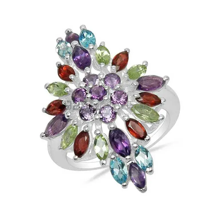 Unique 925 Sterling Silver Rings In Multi Gemstone Jewelry 925SR1573_0