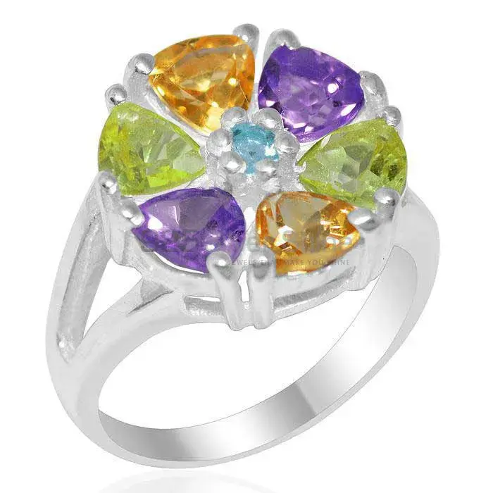 Unique 925 Sterling Silver Rings In Multi Gemstone Jewelry 925SR2193