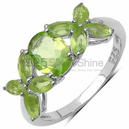 Unique 925 Sterling Silver Rings In Peridot Gemstone Jewelry 925SR3323