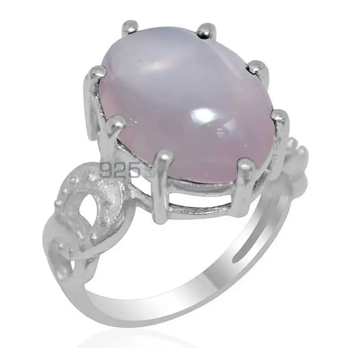 925 Sterling Silver Rings In Rose Quartz Gemstone Jewelry 925SR1877_0