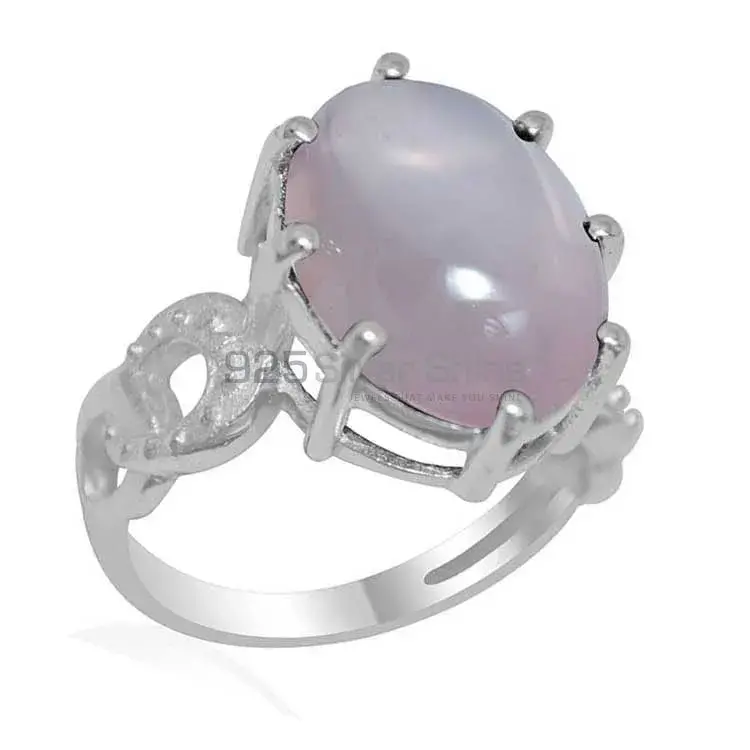 925 Sterling Silver Rings In Rose Quartz Gemstone Jewelry 925SR1877_1