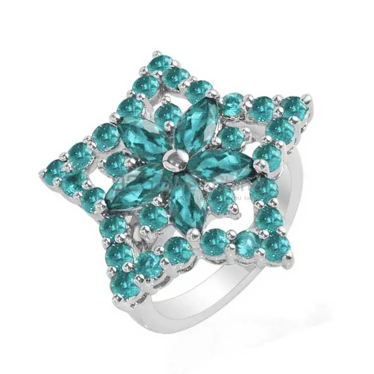 925 Sterling Silver Rings In Blue Topaz Gemstone Jewelry 925SR1741_1