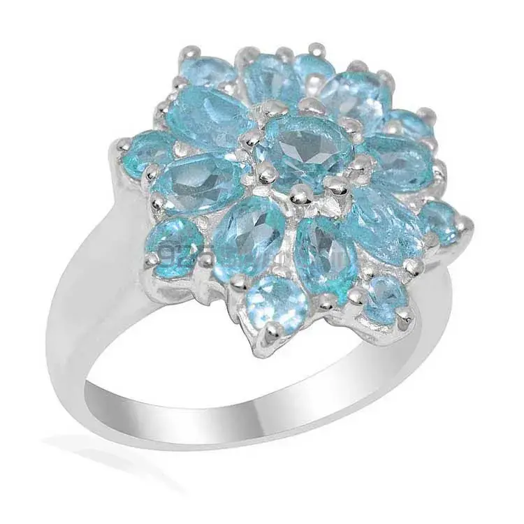 925 Sterling Silver Rings In Blue Topaz Gemstone Jewelry 925SR2045_1