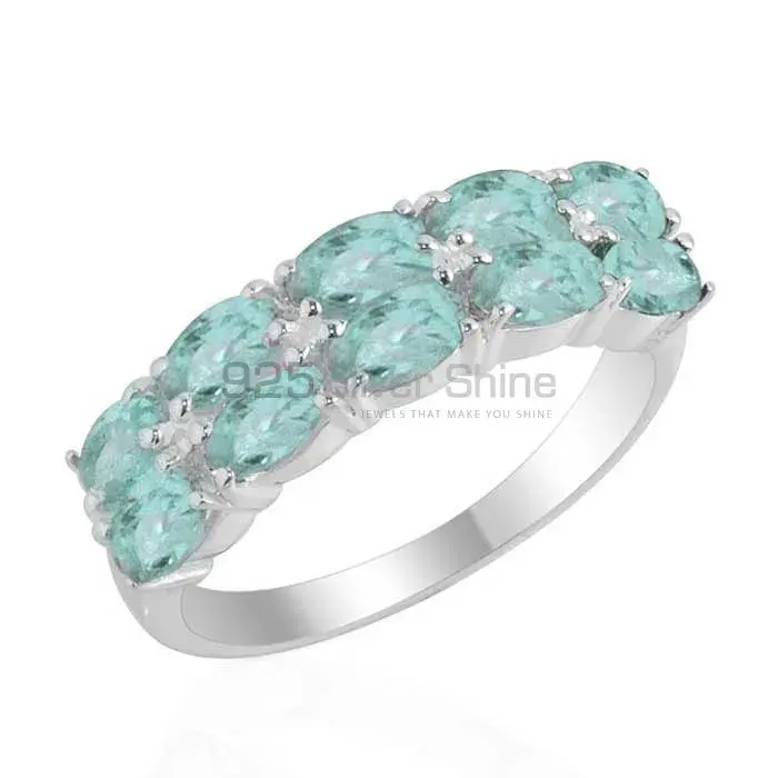 Unique 925 Sterling Silver Rings Wholesaler In Blue Topaz Gemstone Jewelry 925SR2124