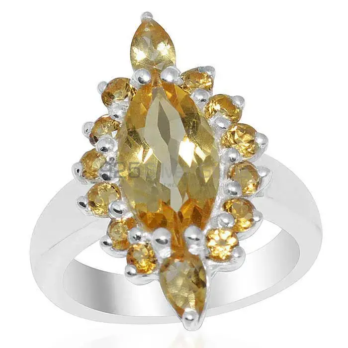 925 Sterling Silver Rings In Citrine Gemstone Jewelry 925SR1662_0