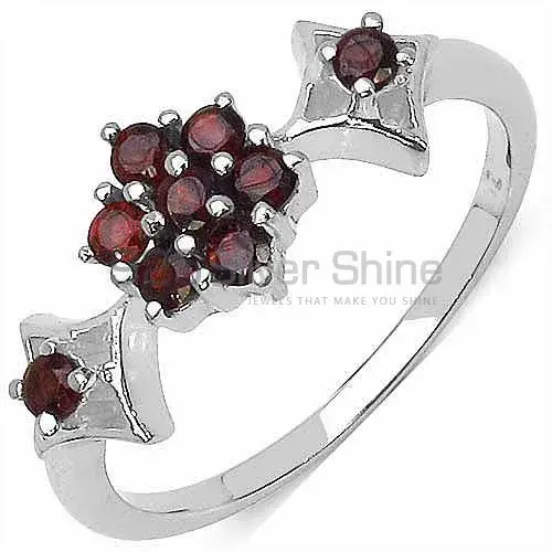 Unique 925 Sterling Silver Rings Wholesaler In Garnet Gemstone Jewelry 925SR3160