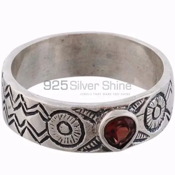 Handmade Garnet Sterling Silver Engagement Rings 925SR3648