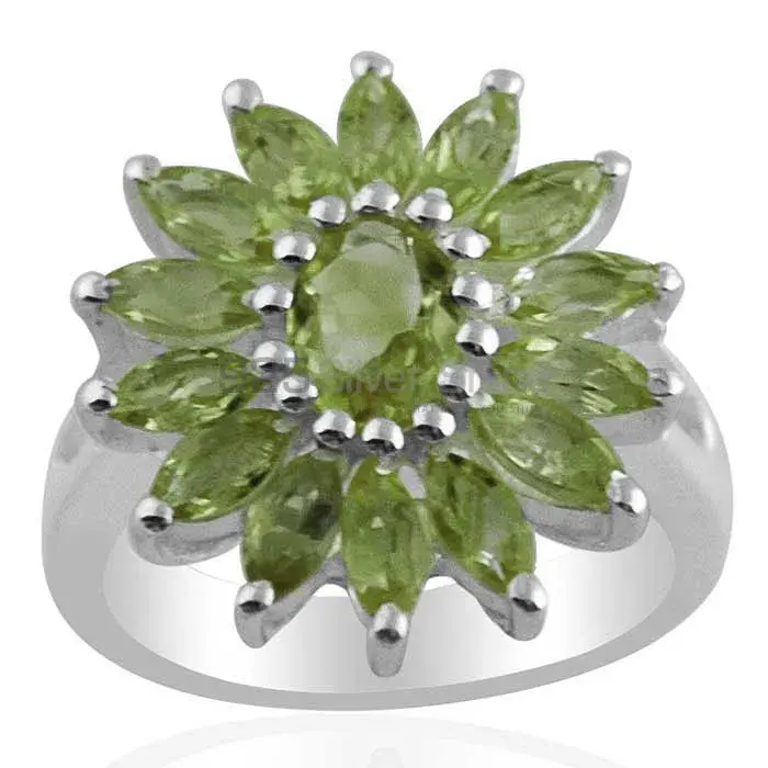 Unique 925 Sterling Silver Rings Wholesaler In Peridot Gemstone Jewelry 925SR1425