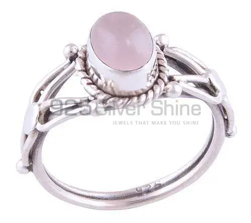 Unique 925 Sterling Silver Rings Wholesaler In Rose Quartz Gemstone Jewelry 925SR2765