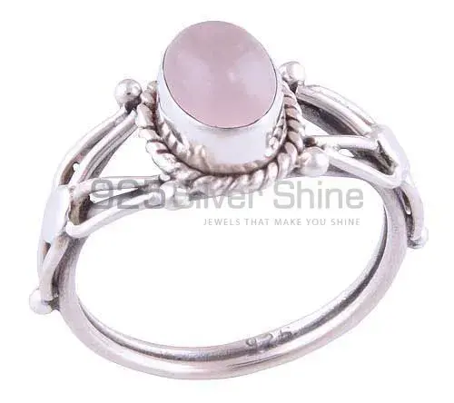 925 Sterling Silver Rings In Rose Quartz Gemstone Jewelry 925SR2765_0