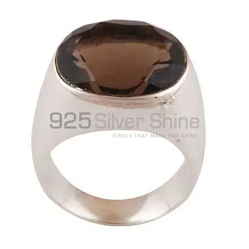 Unique 925 Sterling Silver Rings Wholesaler In Smoky Quartz Gemstone Jewelry 925SR3412
